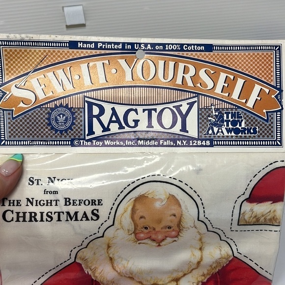 Sew-It-Yourself Rag Toy Santa Claus NWT Cotton 12” Christmas St. Nick Holiday - Picture 4 of 6